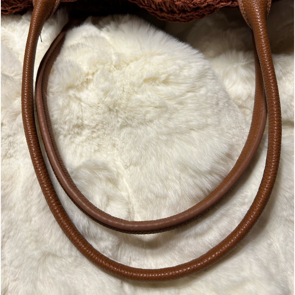 Merona Multi Colored Striped Boho Woven Straw Bag - Picture 12 of 15